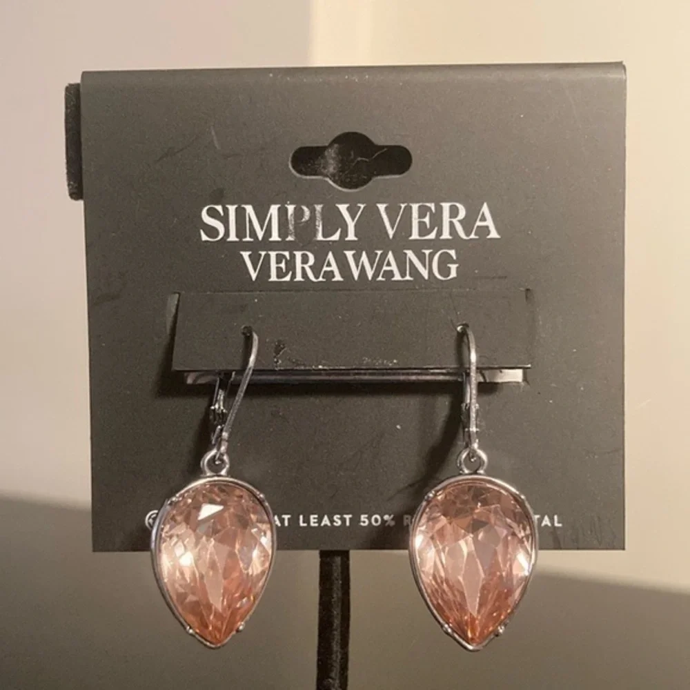 Simply Vera Vera Wang Pink Teardrop Earrings